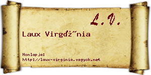 Laux Virgínia névjegykártya